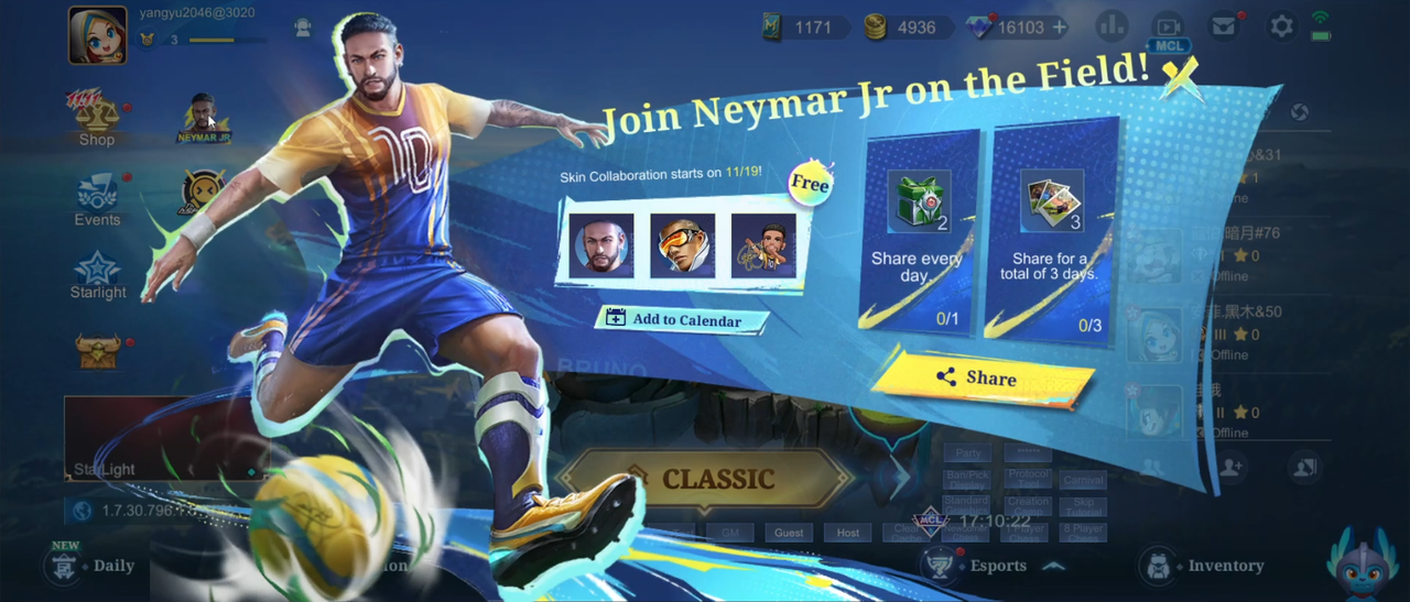 MLBB Neymar Jr Skin.png